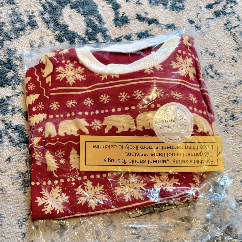 Burt’s Bees Kids 4T Christmas Pajamas, NWT